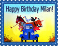Little Blue Truck - Edible Cake Topper, Cupcake Toppers, Strips