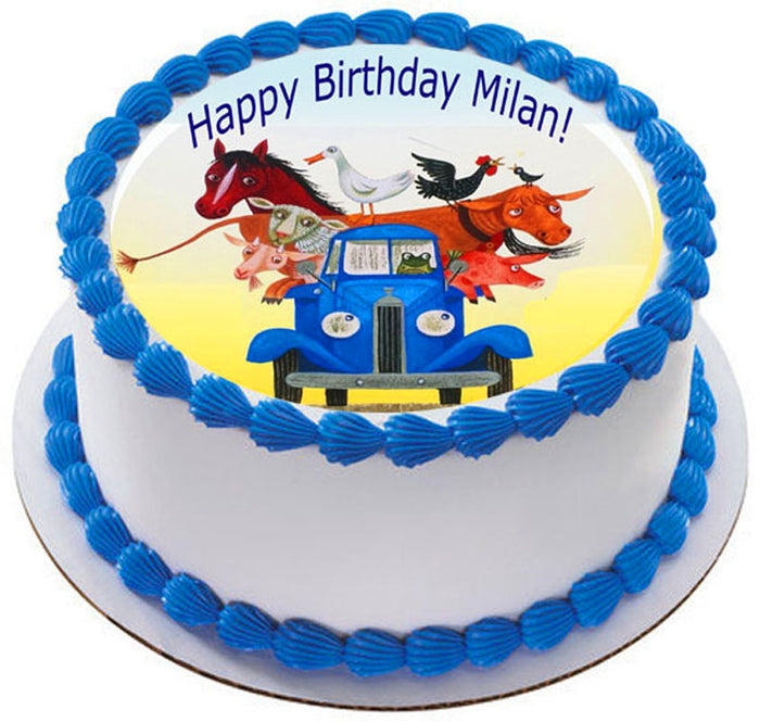 Little Blue Truck - Edible Cake Topper, Cupcake Toppers, Strips