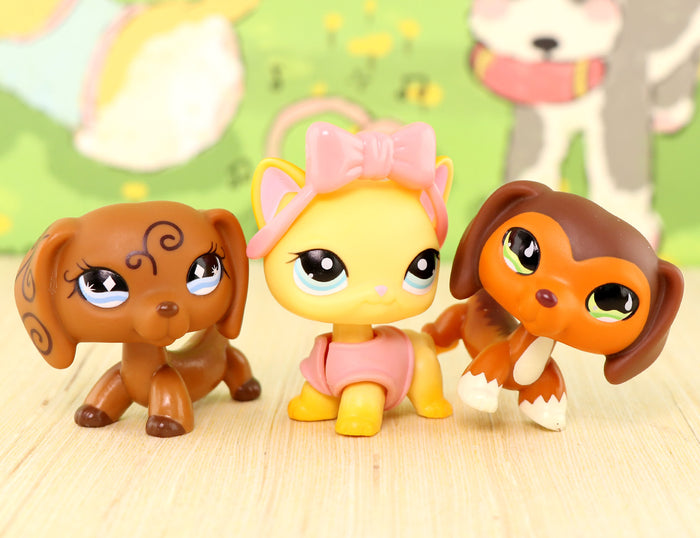 lps cat and dachshund 3 pc