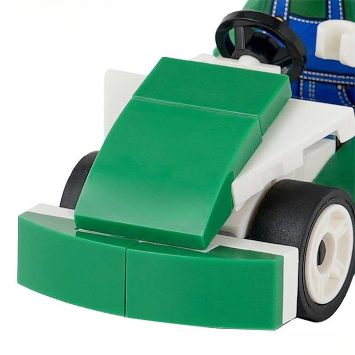 Luigi Kart (Super Mario Bros) - Custom Building Blocks Mini Figures Compatible with Brick Building System