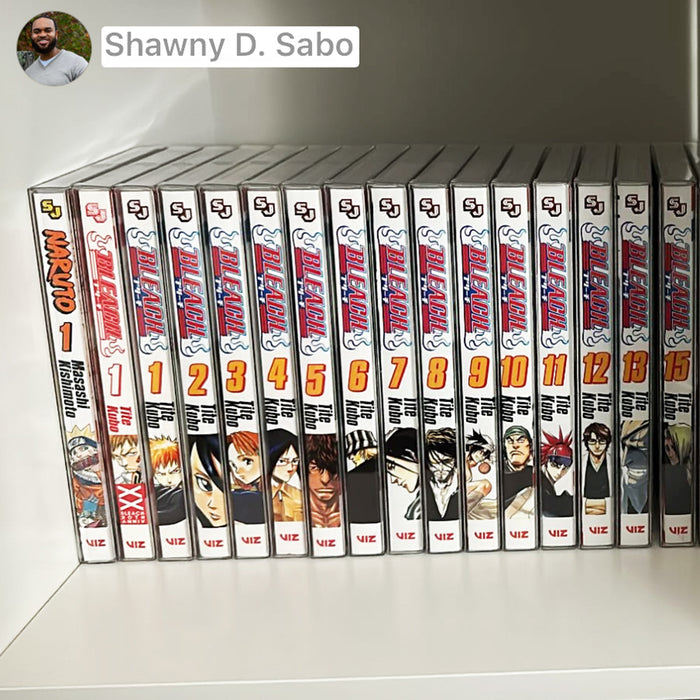 MANGA BOOK STANDARD Size Protectors for Manga (0.50mm thick, UV & Scratch Resistant) 7.5h x 5w x 0.5d protectors thick strong uv scratch flat top stack vinyl display geek plastic shield vaulted eco armor fits collect protect display case kollector protector