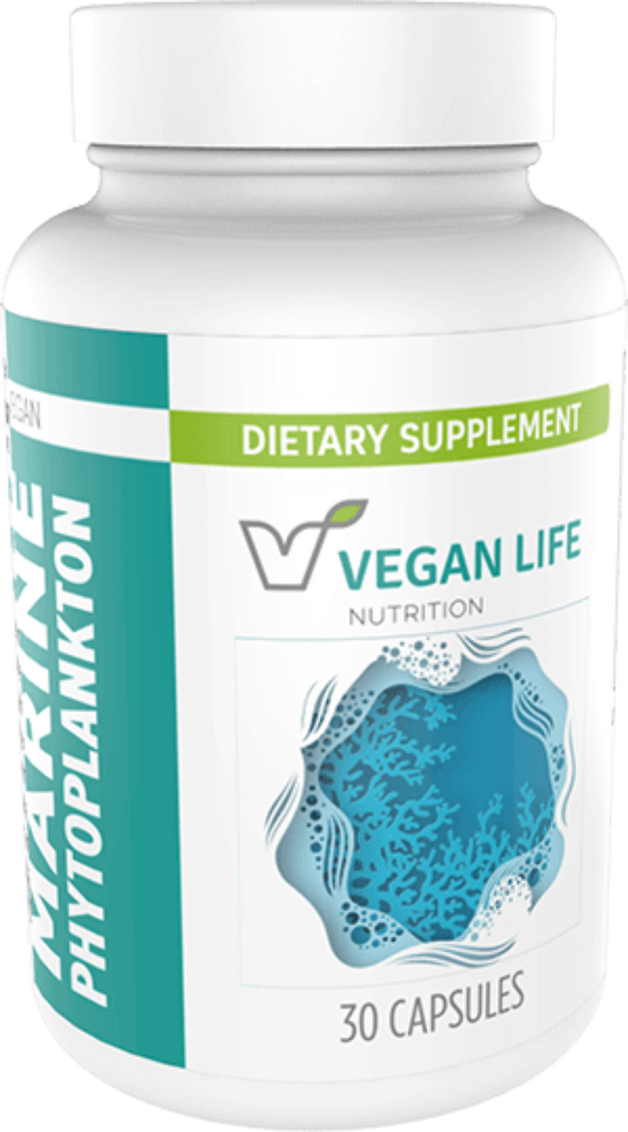 Marine Phytoplankton for Cellular Nutrition and Energy - dietary supplement with 30 capsules by Vegan Life Nutrition