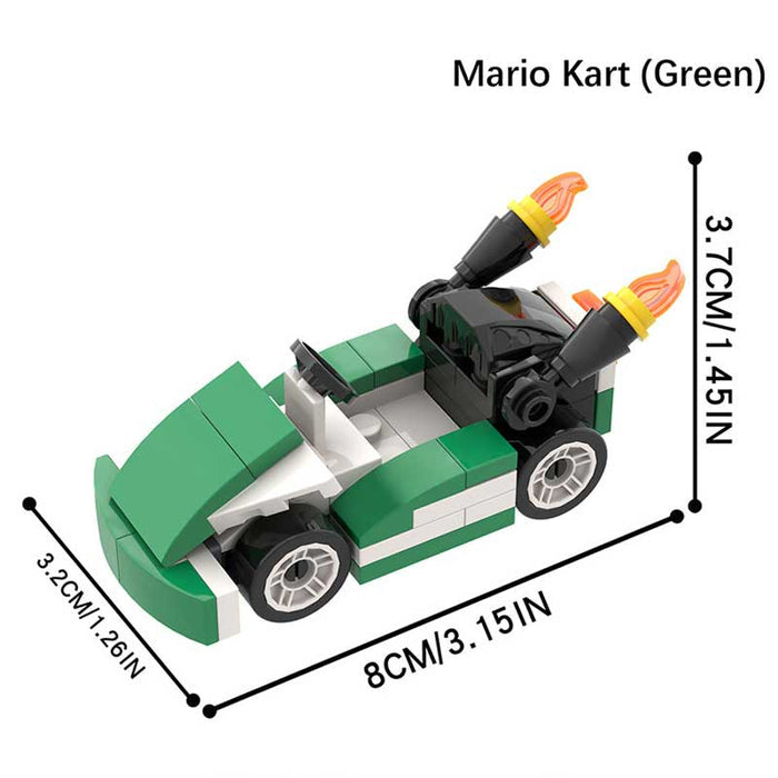 Mario Kart Green (Super Mario Bros) - Custom Building Blocks Mini Figures Compatible with Brick Building System