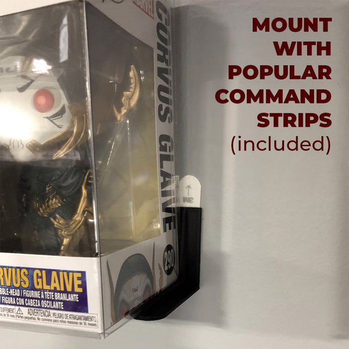 Works with popular Command Strips - 3D Pop Shelf for Funko Pop Custom Made by Display Geek and Larrys 3D Prints