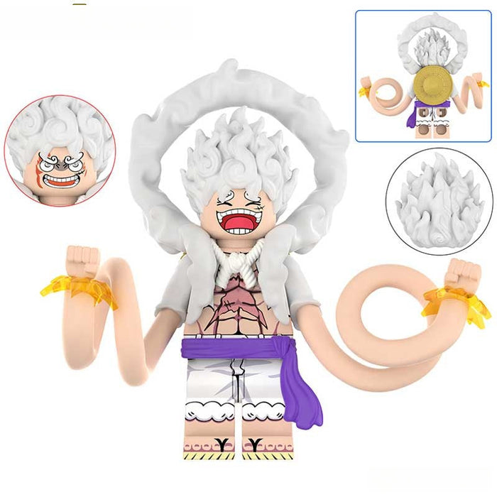 Monkey D Luffy Nika (One Piece) - Custom Building Blocks Mini Figures Compatible with Brick Building System