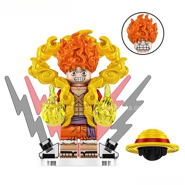 Monkey D Luffy Nika Sun God (One Piece) - Custom Building Blocks Mini Figures Compatible with Brick Building System