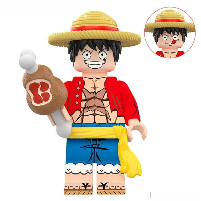 Monkey D Luffy (One Piece) - Custom Building Blocks Mini Figures Compatible with Brick Building System