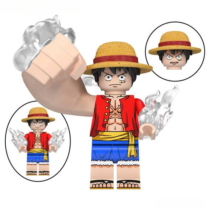 Monkey D Luffy (One Piece) - Custom Building Blocks Mini Figures Compatible with Brick Building System