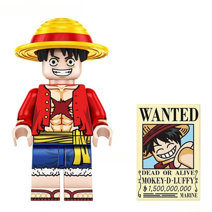 Monkey D Luffy (One Piece) - Custom Building Blocks Mini Figures Compatible with Brick Building System