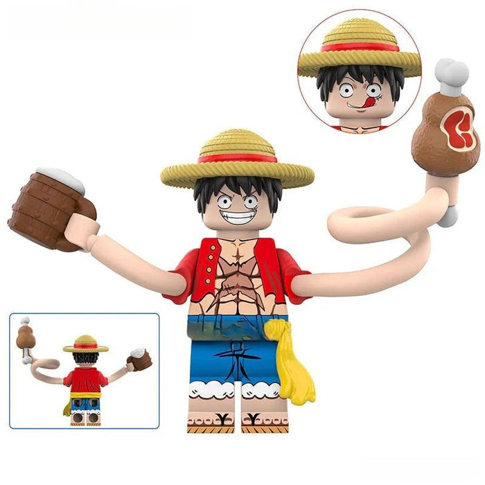 Monkey D Luffy (One Piece) - Custom Building Blocks Mini Figures Compatible with Brick Building System
