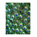 Peacock Feather Print Throw Blanket 58" x 80" (4) - EK CHIC HOME