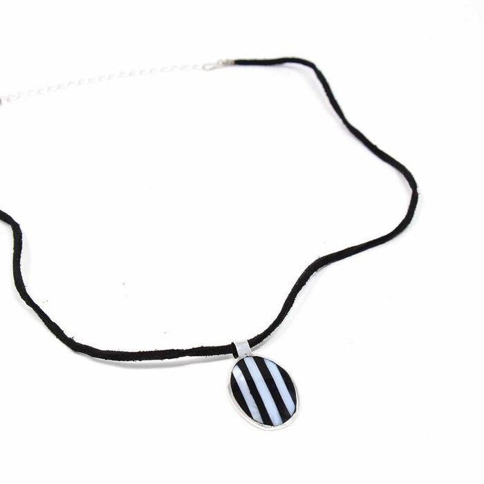 Pendant, Alabalone and Black Stripe - TheHomeToGo