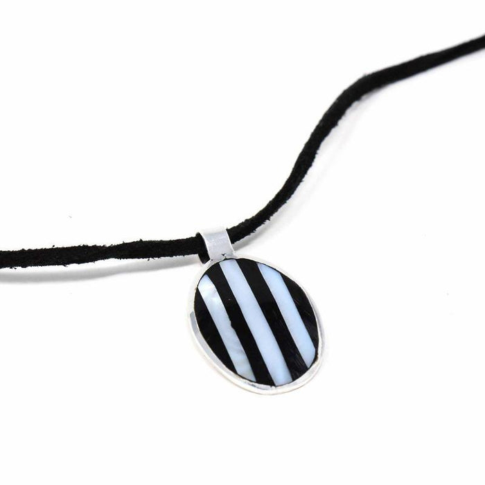 Pendant, Alabalone and Black Stripe - TheHomeToGo