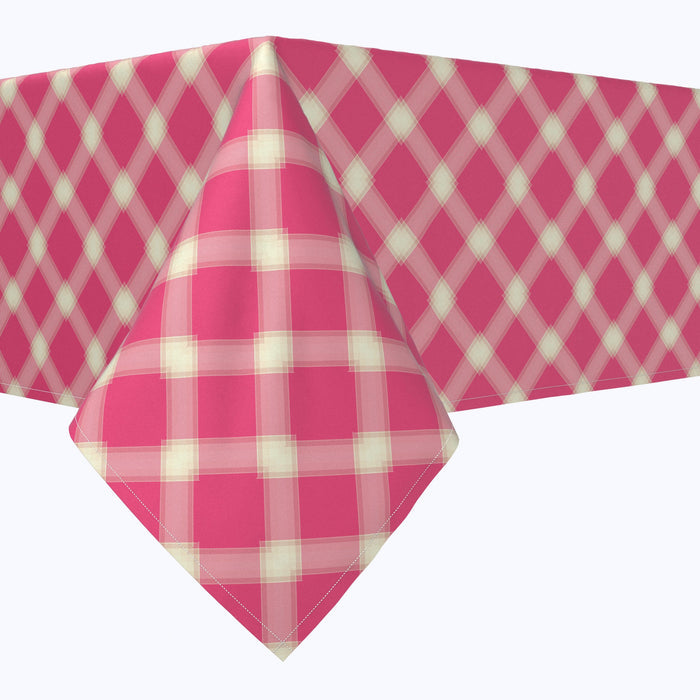 Pink & Yellow Checkered Plaid Rectangles