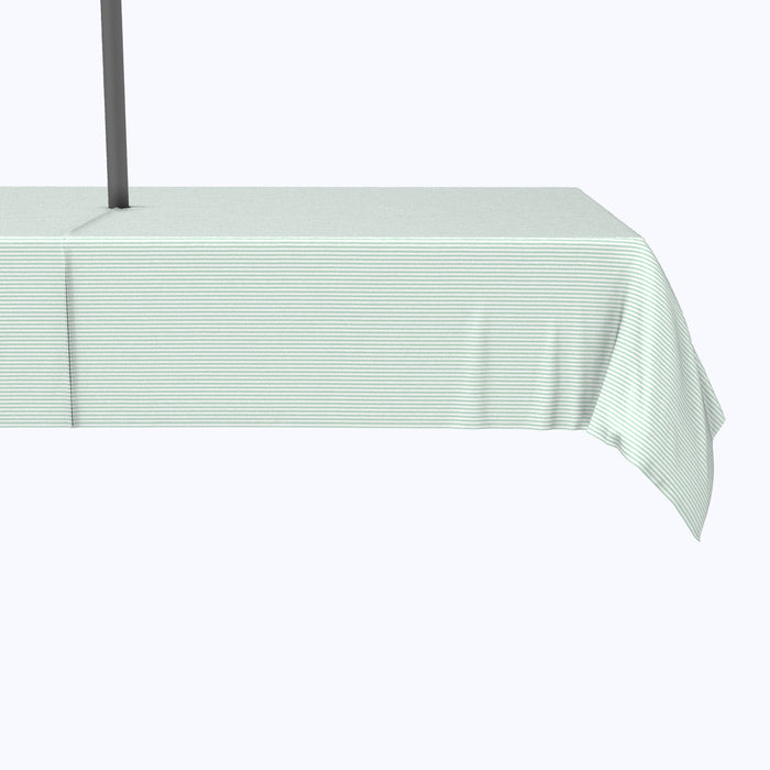 Pinstripes, Celadon & White Outdoor Rectangles