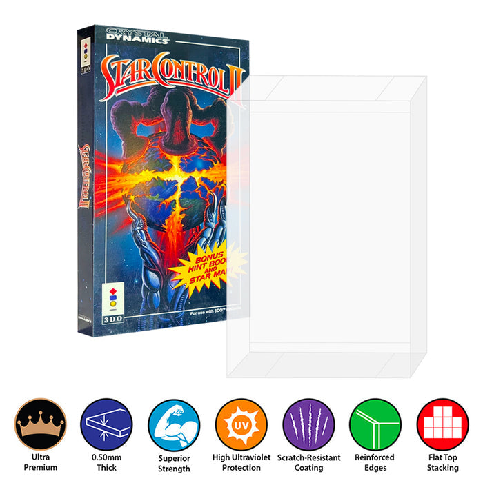 Plastic Protector for 3DO INTERACTIVE MULTIPLAYER LONG Video Game Box 0.50mm thick, UV & Scratch Resistant on The Pop Protector Guide by Display Geek