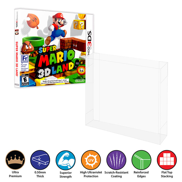 Plastic Protector for Nintendo 3DS Video Game Box (0.50mm thick, UV & Scratch Resistant) 4.9h x 5.4w x 0.6d