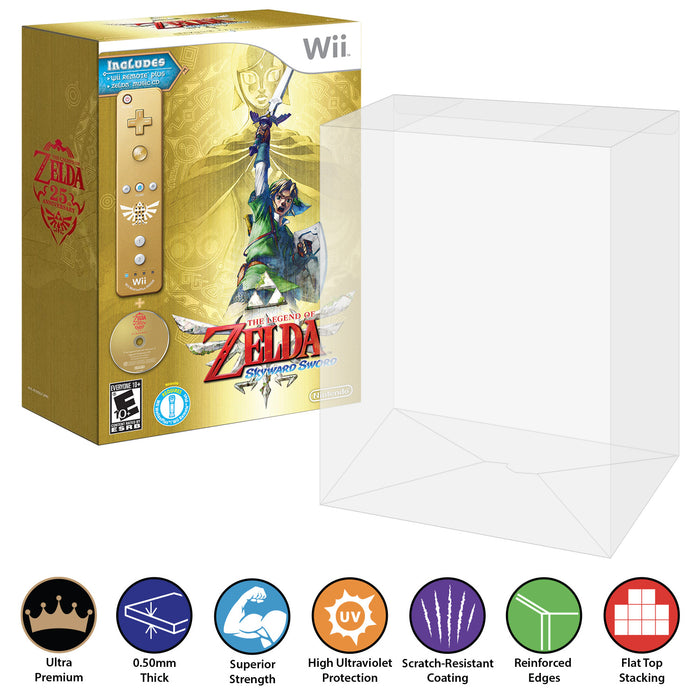Plastic Protector for Wii ZELDA SKYWARD SWORD SE Video Game Box 0.50mm thick, UV & Scratch Resistant on The Pop Protector Guide by Display Geek