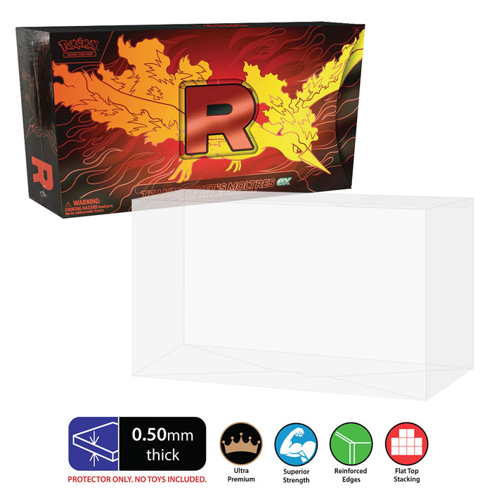 POKEMON TCG Team Rocket's Moltres ex Ultra-Premium Collection Box Protectors (0.50mm thick)