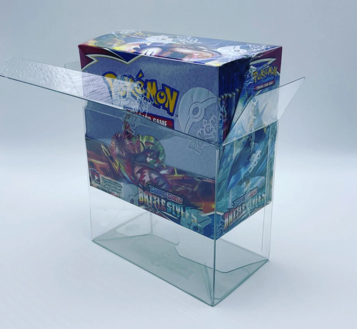 POKEMON TCG Booster Box Protectors (50mm thick, UV & Scratch Resistant) 4.75h X 5.25w X 3d on The Protector Guide App by Display Geek