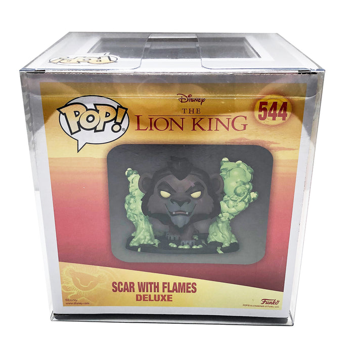scar with flames chase pop deluxe best funko pop protectors thick strong uv scratch flat top stack vinyl display geek plastic shield vaulted eco armor fits collect protect display case kollector protector