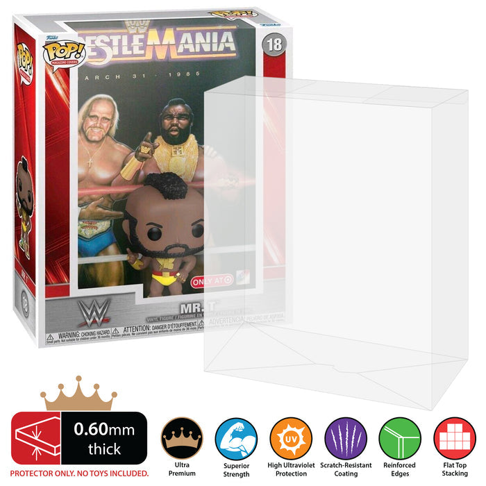 18 wwe mr t pop magazines covers slam nba best funko pop protectors thick strong uv scratch flat top stack vinyl display geek plastic shield vaulted eco armor fits collect protect display case kollector protector