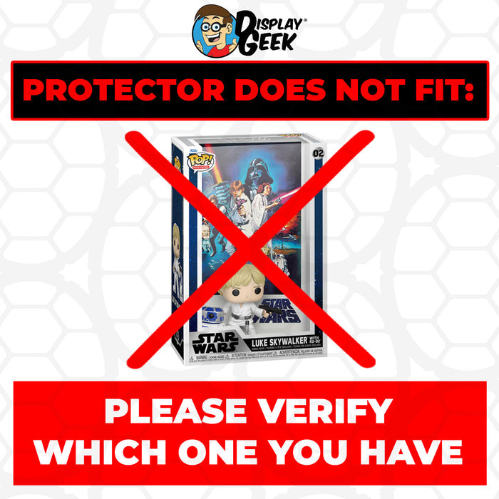 Custom Acrylic Hard Case for POP MOVIE POSTERS STANDARD Funko Pop Grail Boxes (3mm thick, UV Resistant) Fits 17.25h x 11.25w x 5.75d - Display Geek, Inc.