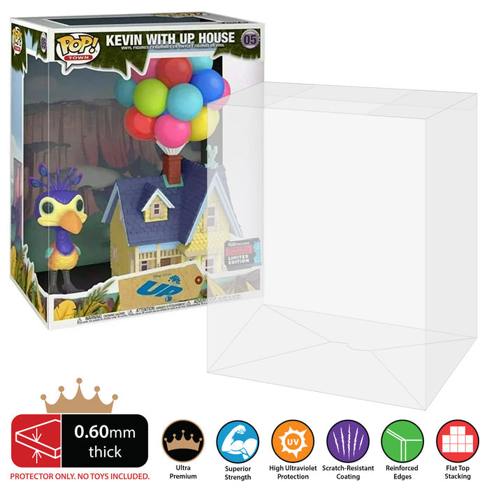 POP TOWN KEVIN UP HOUSE #05 Pop Protectors for Funko (0.60mm thick, UV & Scratch Resistant) 13.25h x 10w x 6.375d