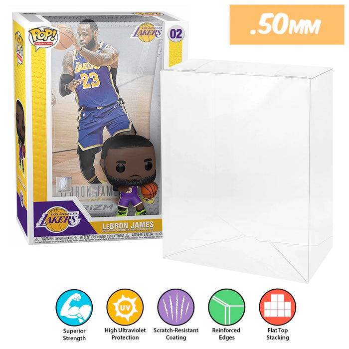 02 nba lebron james pop trading cards panini prizm best funko pop protectors thick strong uv scratch flat top stack vinyl display geek plastic shield vaulted eco armor fits collect protect display case kollector protector