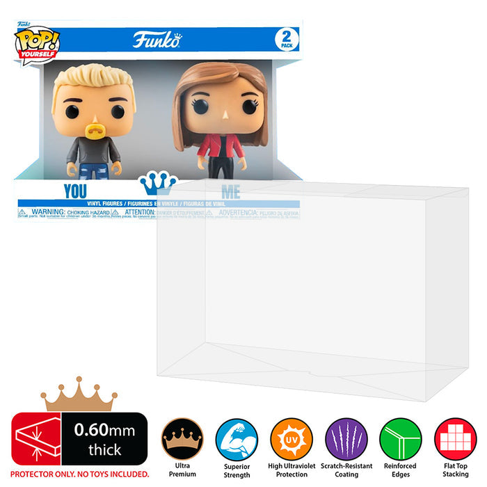 Pop Protector for 2 Pack Pop Yourself Custom Funko Shop Box on The Protector Guide App by Display Geek