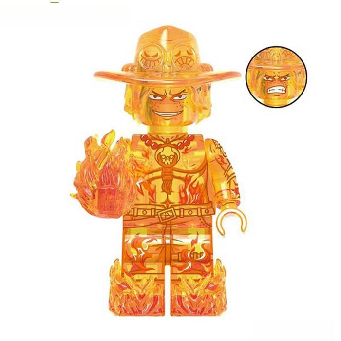 Portgas D Ace (One Piece) - Custom Building Blocks Mini Figures Compatible with Brick Building System