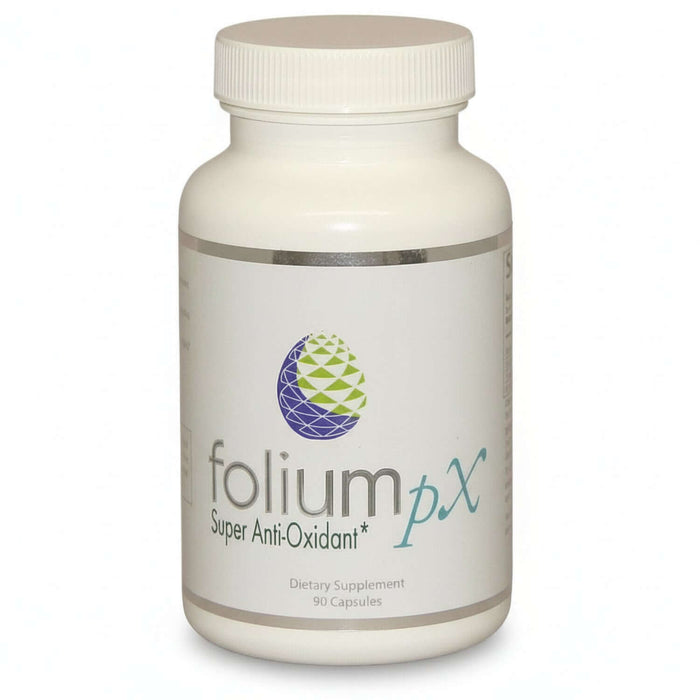 pX Super Antioxidant bottle for detoxification to support immunity, offering 90 capsules of dietary supplement.