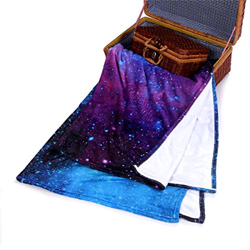 QH with Galaxy Velvet Plush Throw Blanket(Large) Super Soft - EK CHIC HOME