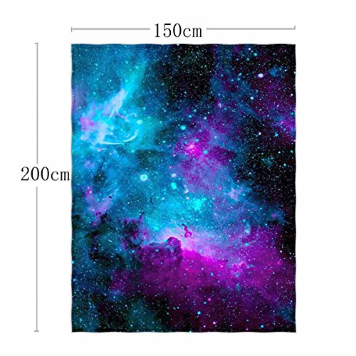 QH with Galaxy Velvet Plush Throw Blanket(Large) Super Soft - EK CHIC HOME
