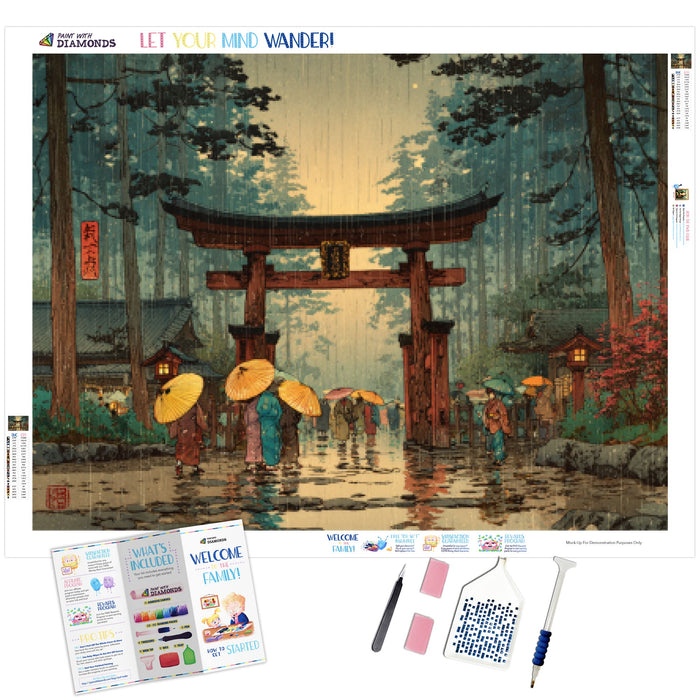 Rain At The Temple Gate - Product Mockup 1