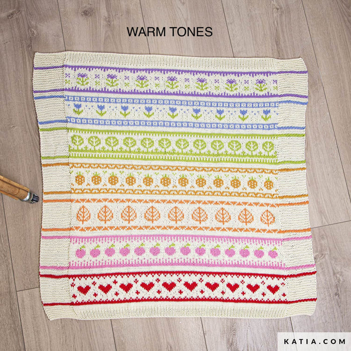 Warm Tones (S1) KAL-Rainbow Garden Blanket