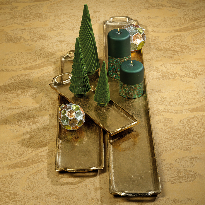 Rectangular Aluminum Tray - Dark Gold - Trays by Carlyle Avenue