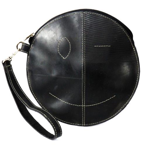Recycled Rubber Small Round Wristlet - TheHomeToGo