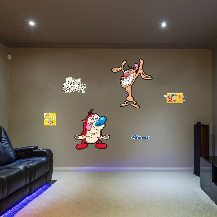 Ren & Stimpy - Ren and Stimpy - RealBig Buddies Collection - Official Nickelodeon - Reusable Vinyl Wall Decals