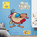 Ren & Stimpy - Ren and Stimpy - RealBig Holding Stimpy Collection - Official Nickelodeon - Reusable Vinyl Wall Decals