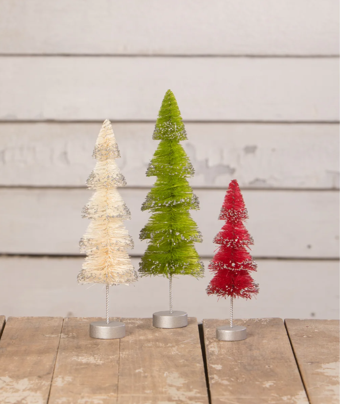Retro Christmas Layered Bottlebrush Trees