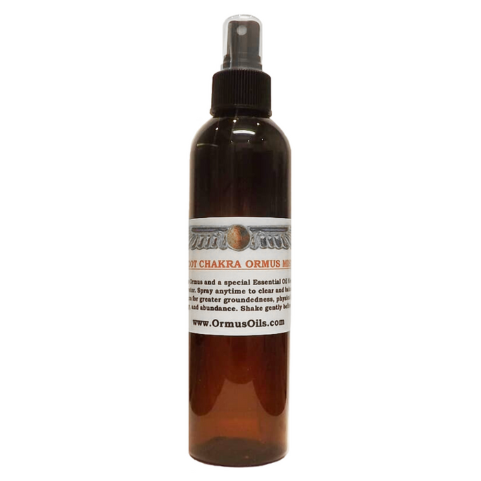 Root Chakra ORMUS For Grounding and Physical Vitality in a spray bottle for energy and balance.