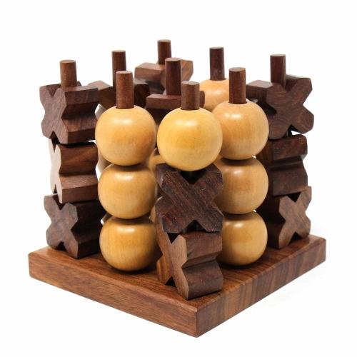 Rosewood 3D Tic Tac Toe - Matr Boomie - TheHomeToGo