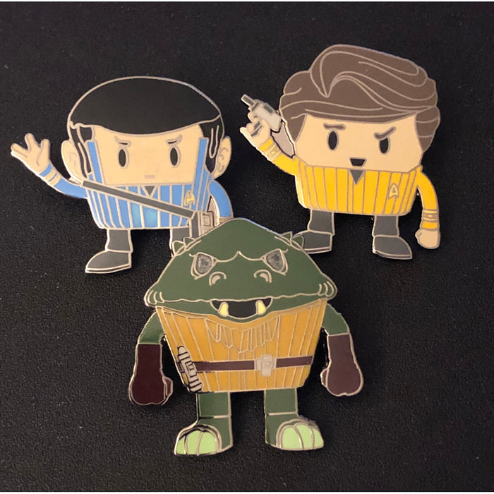 San Diego Comic Con 2016 Star Trek FunEdibles Pin Set of 3