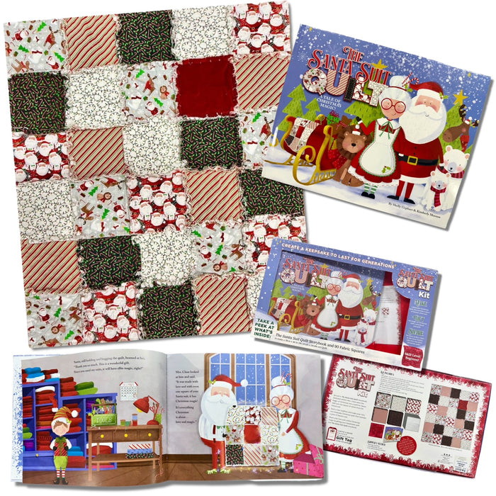 Santa Suit Quilt Kit Box with Storybook