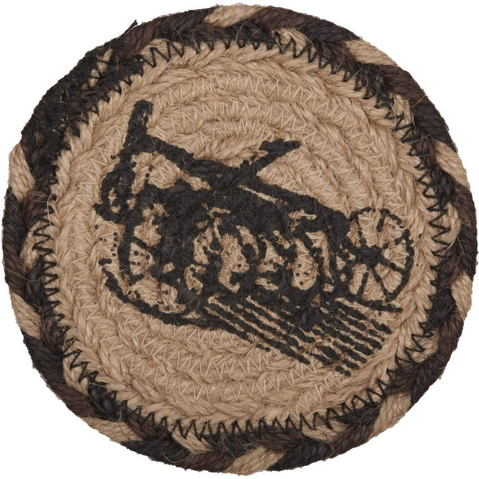 Sawyer Mill Charcoal Plow Jute Coaster Set of 6 - The Village Country Store