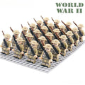 Set of 24 - American Soldiers Set D-261 (American History World War II) - Custom Building Blocks Mini Figures Compatible with Brick Building System