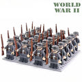 Set of 24 - German Soldiers Set D-154 (American History World War II) - Custom Building Blocks Mini Figures Compatible with Brick Building System
