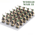 Set of 24 - Russian Soldiers Set D-264 (American History World War II) - Custom Building Blocks Mini Figures Compatible with Brick Building System