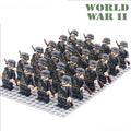 Set of 24 #01 (American History World War II) - Custom Building Blocks Mini Figures Compatible with Brick Building System